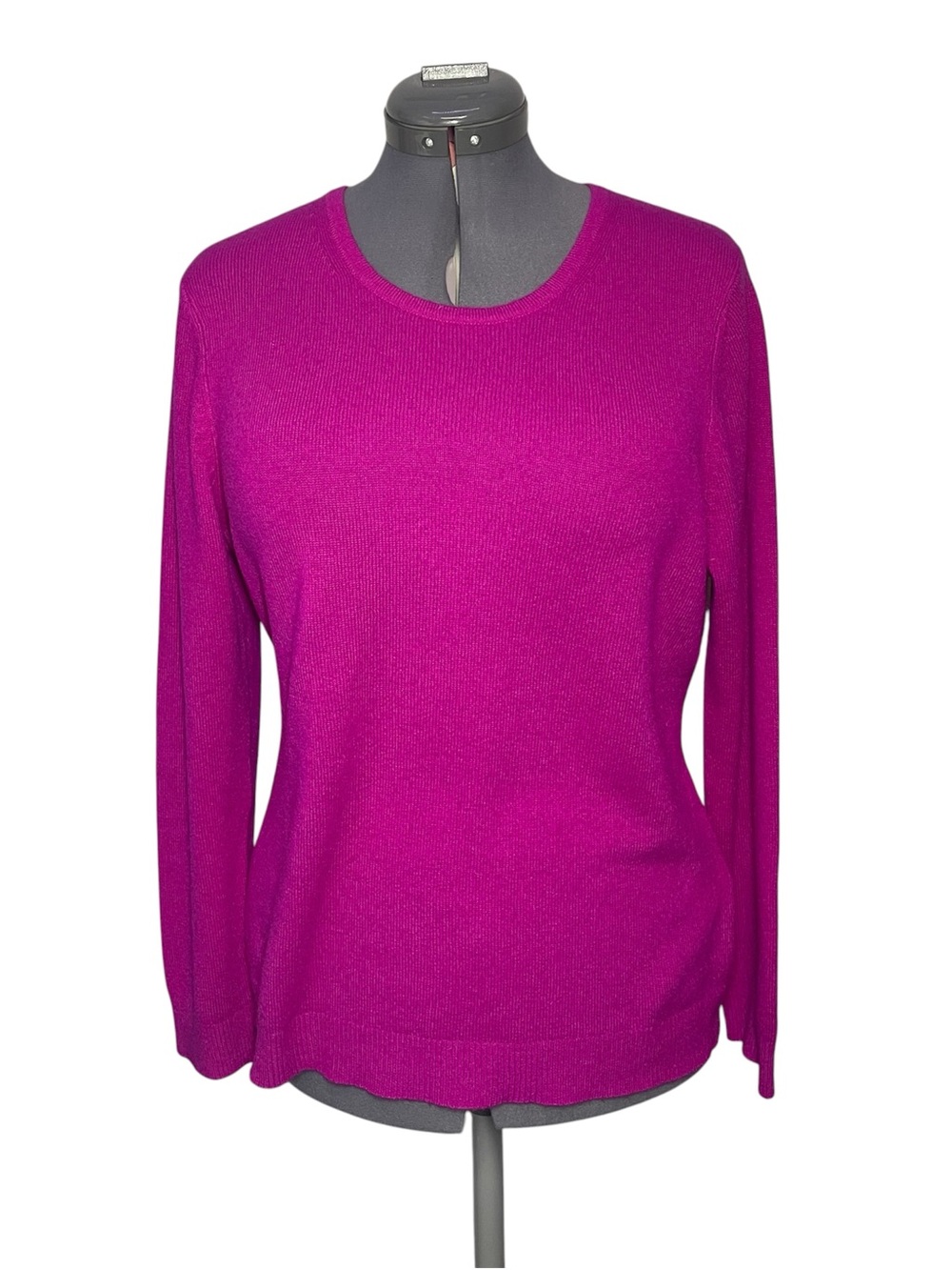 Charter Club Luxury Pure Cashmere Crewneck Sweater Size L Pink Long-sleeve L/S